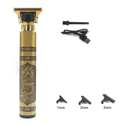 Professional T9 Beard Trimmer - Metal Body Hair Clipper with Stainless Steel Blade - ZOOMNSTORE