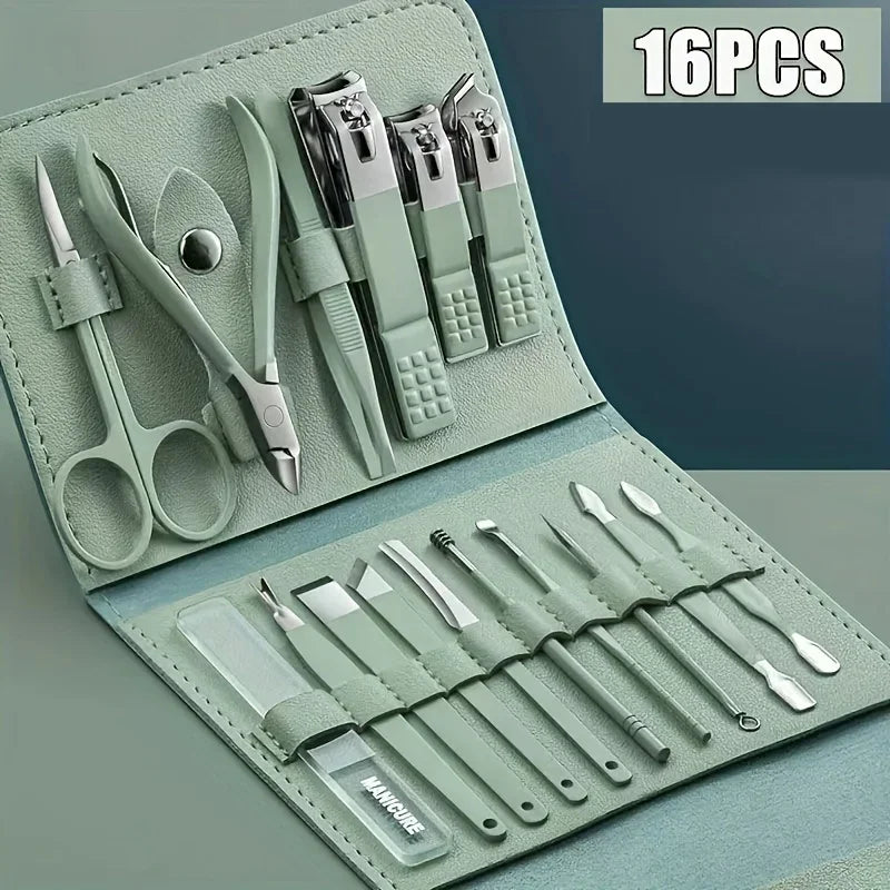 Professional Nail Clippers | Manicure Pedicure Set with Cuticle Nippers & Travel Case - ZOOMNSTORE