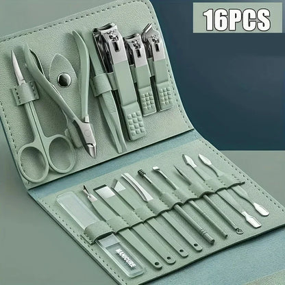 Professional Nail Clippers | Manicure Pedicure Set with Cuticle Nippers & Travel Case - ZOOMNSTORE