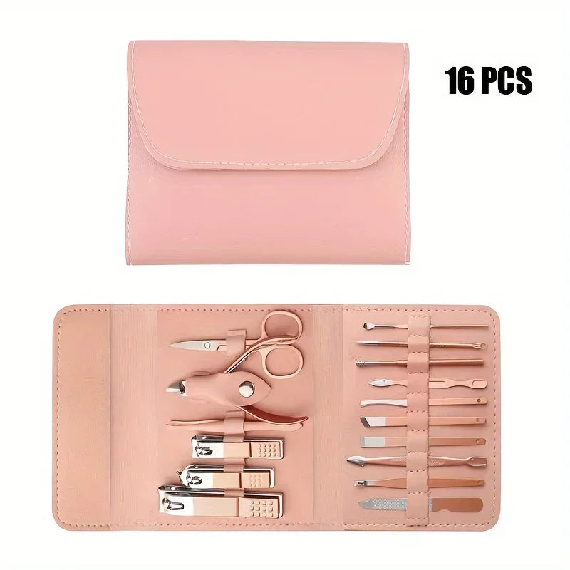 Professional Nail Clippers | Manicure Pedicure Set with Cuticle Nippers & Travel Case - ZOOMNSTORE