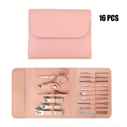 Professional Nail Clippers | Manicure Pedicure Set with Cuticle Nippers & Travel Case - ZOOMNSTORE