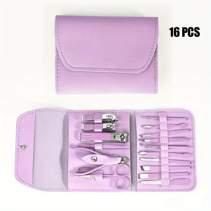 Professional Nail Clippers | Manicure Pedicure Set with Cuticle Nippers & Travel Case - ZOOMNSTORE