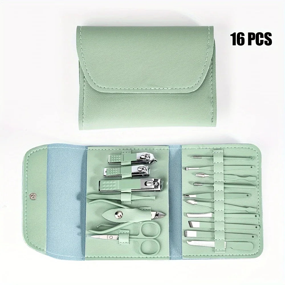 Professional Nail Clippers | Manicure Pedicure Set with Cuticle Nippers & Travel Case - ZOOMNSTORE