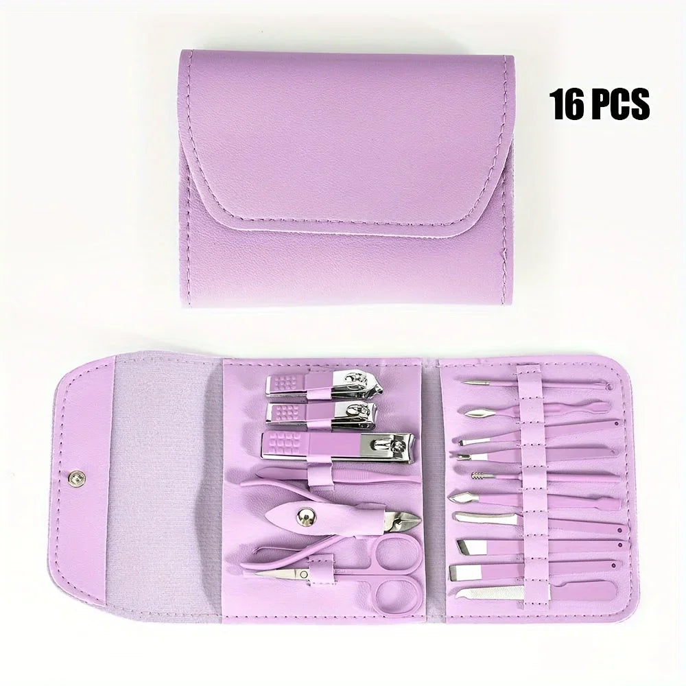 Professional Nail Clippers | Manicure Pedicure Set with Cuticle Nippers & Travel Case - ZOOMNSTORE
