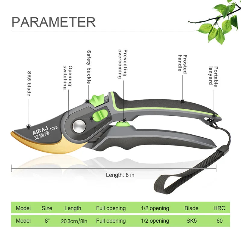 Professional Pruning Shears - Adjustable Multi-Gear Garden Trimmer - ZOOMNSTORE