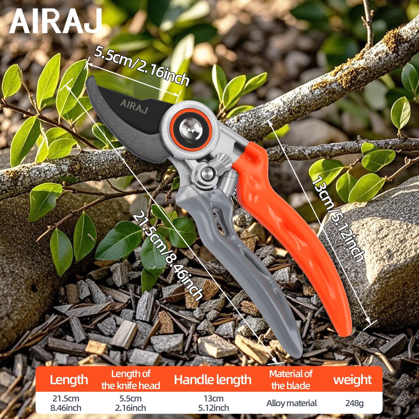Professional Pruning Shears - Adjustable Multi-Gear Garden Trimmer - ZOOMNSTORE