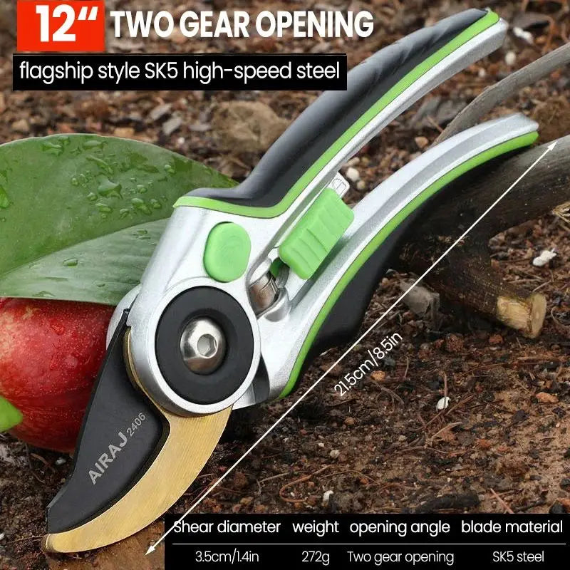 Professional Pruning Shears - Adjustable Multi-Gear Garden Trimmer - ZOOMNSTORE