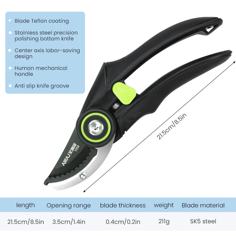 Professional Pruning Shears - Adjustable Multi-Gear Garden Trimmer - ZOOMNSTORE