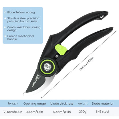 Professional Pruning Shears - Adjustable Multi-Gear Garden Trimmer - ZOOMNSTORE