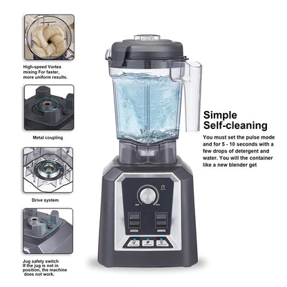 BioloMix Professional Smoothie Blender - BPA-Free 2L Food Mixer  Ice Crusher - ZOOMNSTORE