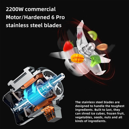 BioloMix Professional Smoothie Blender - BPA-Free 2L Food Mixer  Ice Crusher - ZOOMNSTORE