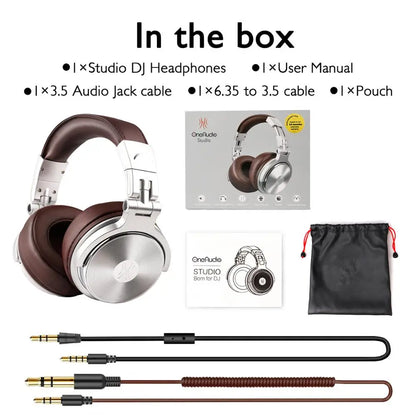 Oneodio Pro 30 DJ Headphones - Professional Over-Ear Wired HiFi Gaming Headset with Microphone - ZOOMNSTORE