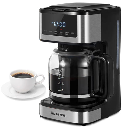 12-Cup Programmable Coffee Maker - Touch Screen with Iced Coffee Function - ZOOMNSTORE