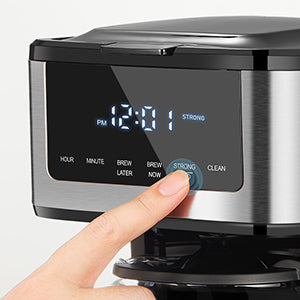 12-Cup Programmable Coffee Maker - Touch Screen with Iced Coffee Function - ZOOMNSTORE