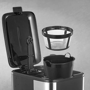 12-Cup Programmable Coffee Maker - Touch Screen with Iced Coffee Function - ZOOMNSTORE