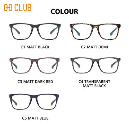 Progressive Reading Glasses – Men's Rectangle Eyeglass Frames with Transparent Eyepieces - ZOOMNSTORE