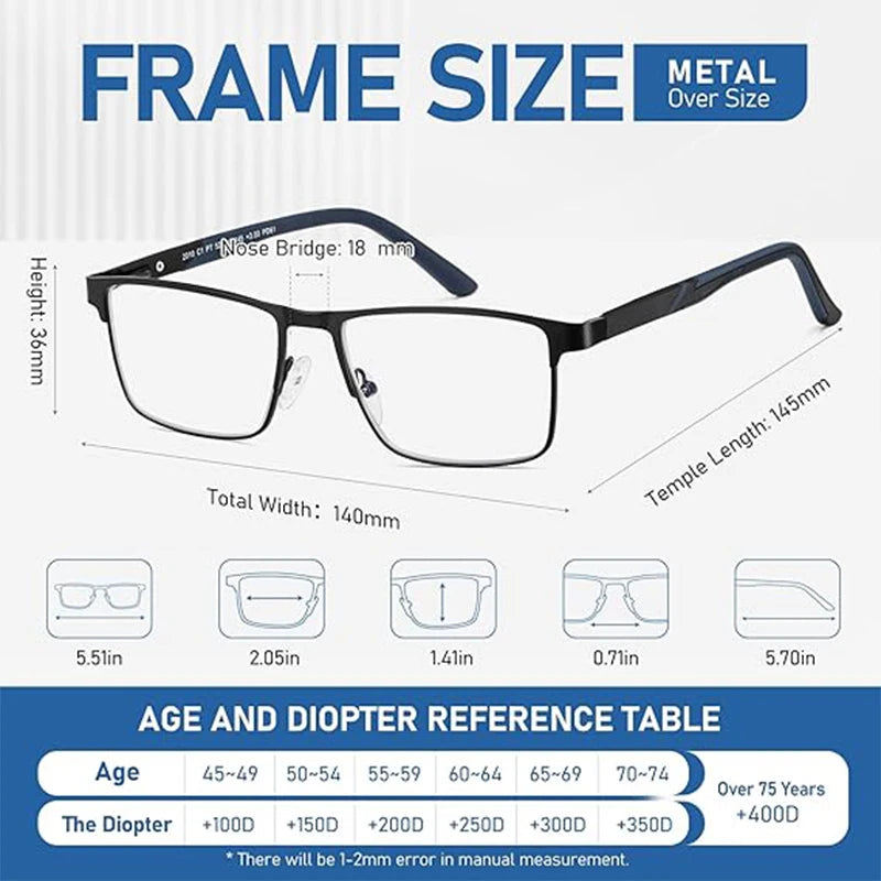 Progressive Reading Glasses – Multifocal Computer Readers With Blue Light Blocking - ZOOMNSTORE