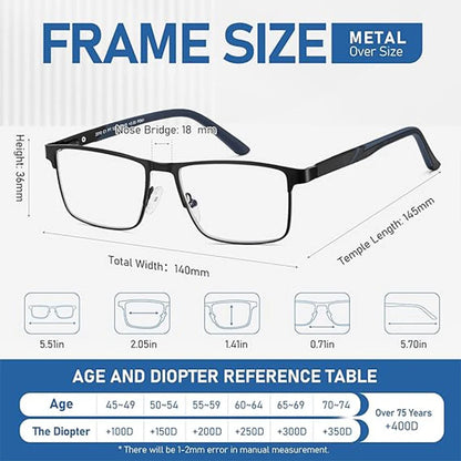 Progressive Reading Glasses – Multifocal Computer Readers With Blue Light Blocking - ZOOMNSTORE