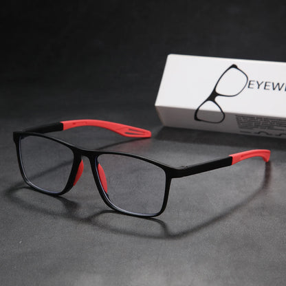 Progressive Reading Glasses - Unisex Rectangle Sports Eyewear with Clear Polycarbonate Lenses - ZOOMNSTORE