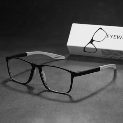 Progressive Reading Glasses - Unisex Rectangle Sports Eyewear with Clear Polycarbonate Lenses - ZOOMNSTORE