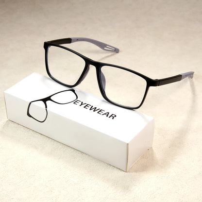 Progressive Reading Glasses - Unisex Rectangle Sports Eyewear with Clear Polycarbonate Lenses - ZOOMNSTORE