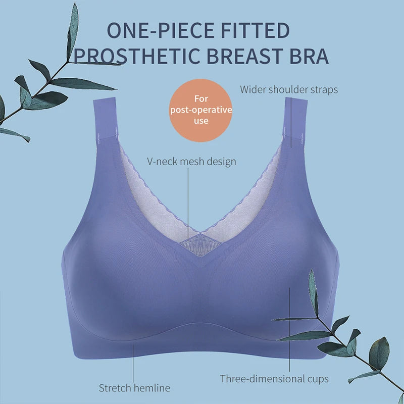Seamless Prosthetic Breast Bra - Lightweight Mastectomy Bra - ZOOMNSTORE