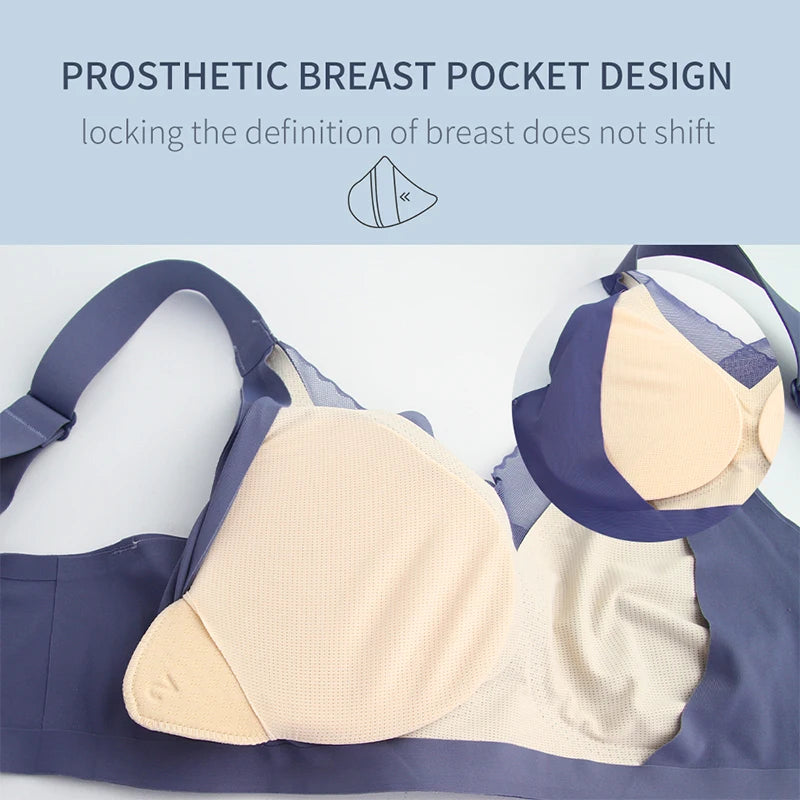 Seamless Prosthetic Breast Bra - Lightweight Mastectomy Bra - ZOOMNSTORE