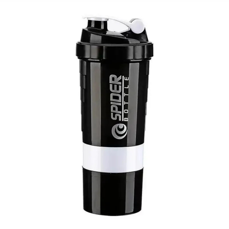 Protein Shaker Bottle - 3 Layer Shaker Cup With Large Capacity For Exercise Mixing - ZOOMNSTORE
