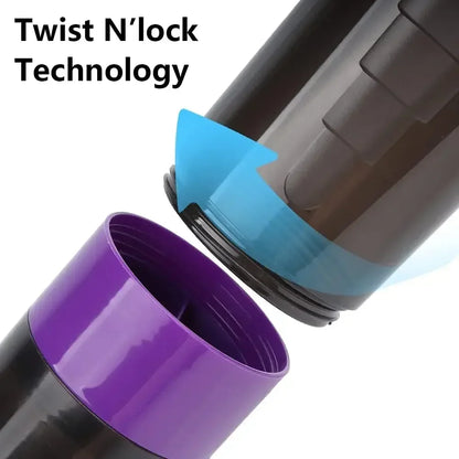 Protein Shaker Bottle – 500ml Layered Gym Bottle with Wire Stirring Ball & Extra Storage - ZOOMNSTORE