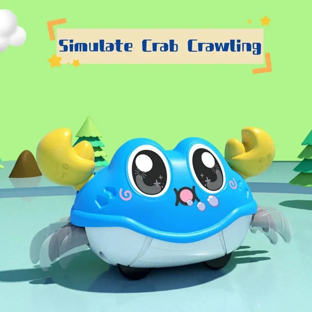 Children's Fun Double Return Force Left and Right Shake Simulation Crab Toy Baby Running Bubble Simulation Crab Crab Crawling - ZOOMNSTORE