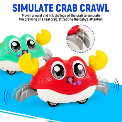 Children's Fun Double Return Force Left and Right Shake Simulation Crab Toy Baby Running Bubble Simulation Crab Crab Crawling - ZOOMNSTORE