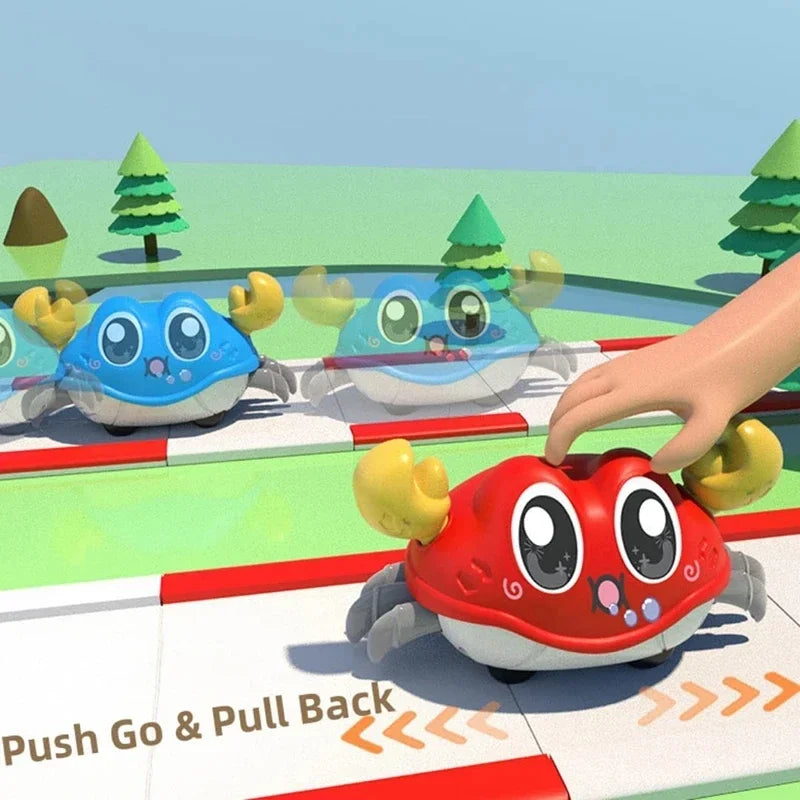 Children's Fun Double Return Force Left and Right Shake Simulation Crab Toy Baby Running Bubble Simulation Crab Crab Crawling - ZOOMNSTORE