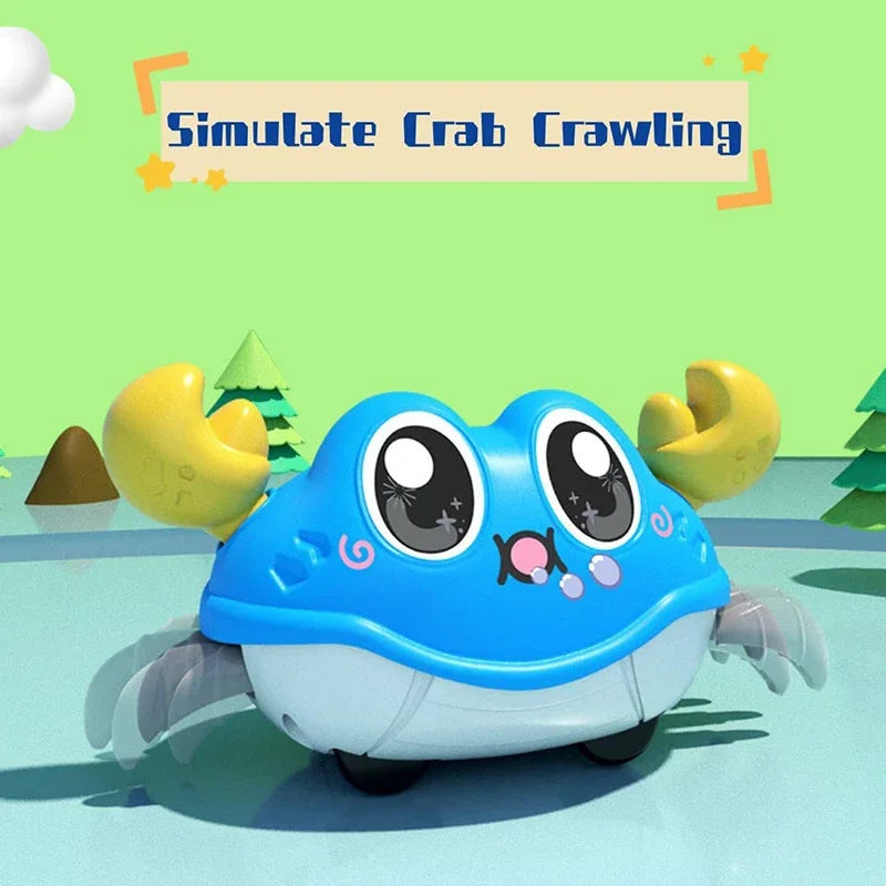 Children's Fun Double Return Force Left and Right Shake Simulation Crab Toy Baby Running Bubble Simulation Crab Crab Crawling - ZOOMNSTORE