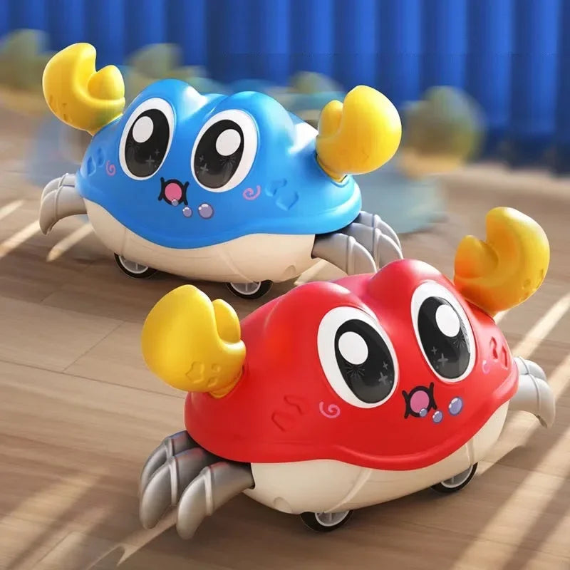 Children's Fun Double Return Force Left and Right Shake Simulation Crab Toy Baby Running Bubble Simulation Crab Crab Crawling - ZOOMNSTORE