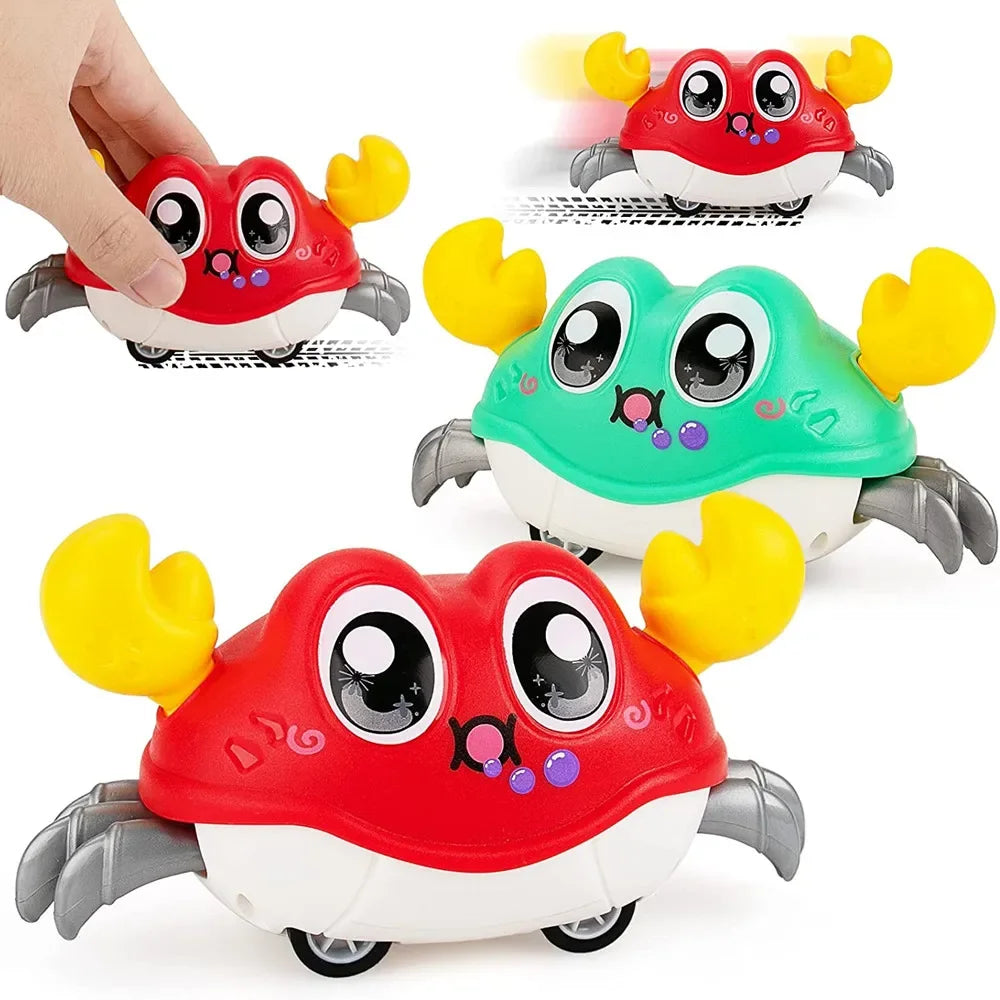 Children's Fun Double Return Force Left and Right Shake Simulation Crab Toy Baby Running Bubble Simulation Crab Crab Crawling - ZOOMNSTORE