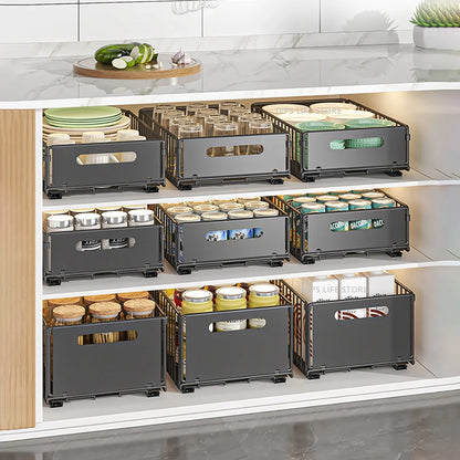 Pull-Out Kitchen Storage Rack - Spice Organizer  Drawer Tray - ZOOMNSTORE