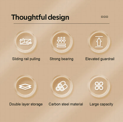 Pull-Out Kitchen Storage Rack - Spice Organizer  Drawer Tray - ZOOMNSTORE