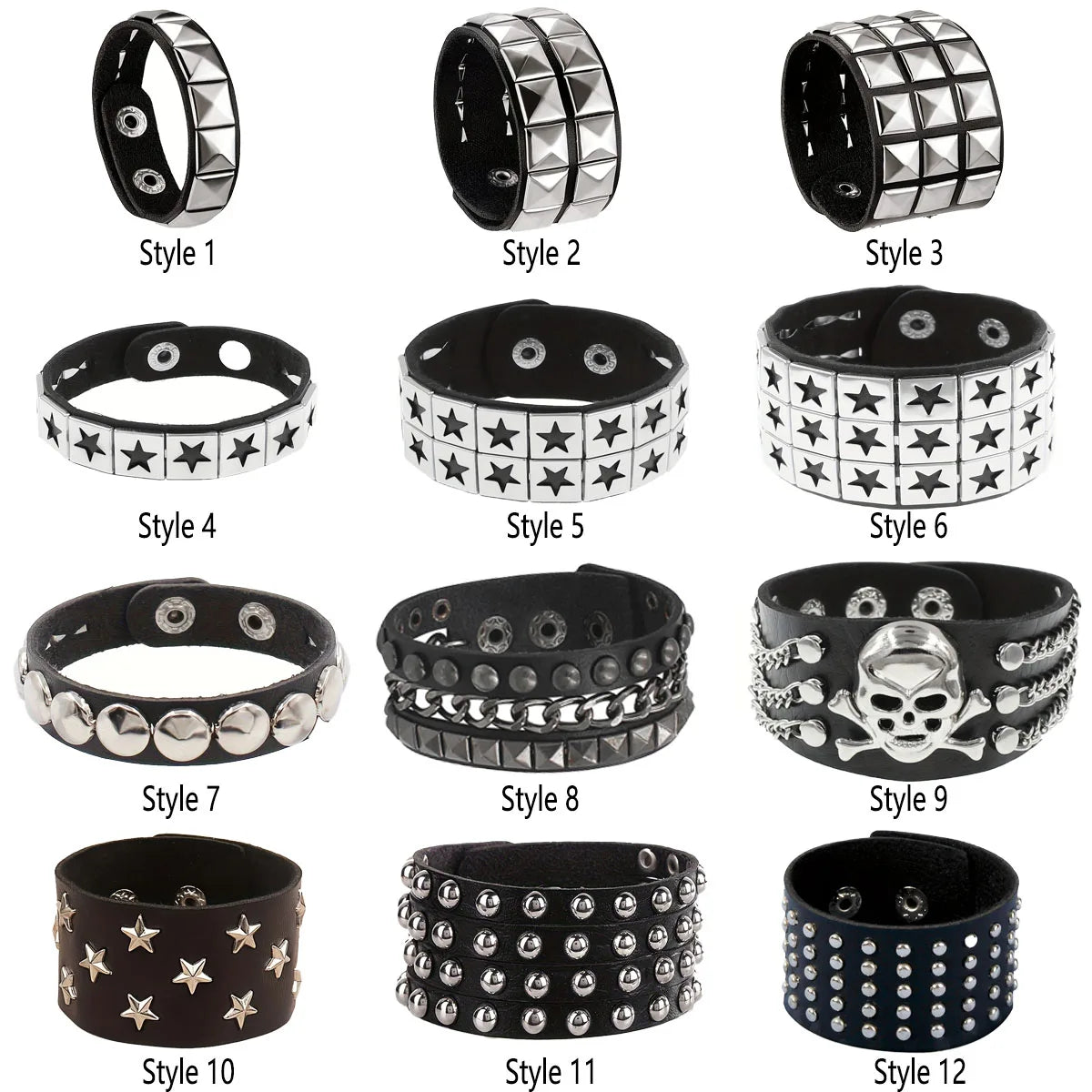 Fashion Gothic Punk Retro Multi Chain Street Dance Bracelet For Halloween Cosplay Christmas Party Birthday Lovers Gifts - ZOOMNSTORE