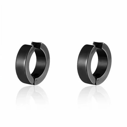 Punk Clip Earrings – Titanium Steel Studs Non Piercing Ear Rings for Men & Women - ZOOMNSTORE