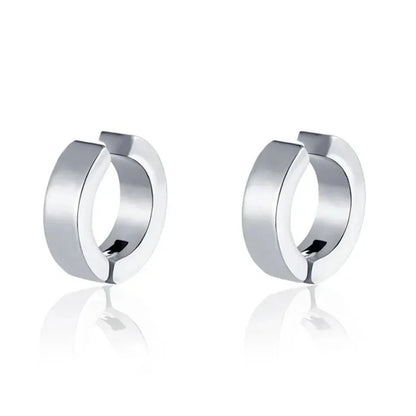 Punk Clip Earrings – Titanium Steel Studs Non Piercing Ear Rings for Men & Women - ZOOMNSTORE