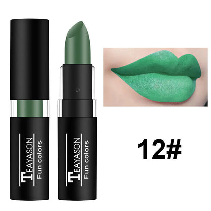 Punk Dark Wine Red Lipstick - Waterproof Matte Makeup with Black and White Lip Gloss - ZOOMNSTORE