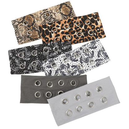 Punk Girl Hollowed Out Eyelets Wide Elastic Headband Stretchy Metal Rock Steampunk for Sports Headbands Hair Accessories - ZOOMNSTORE