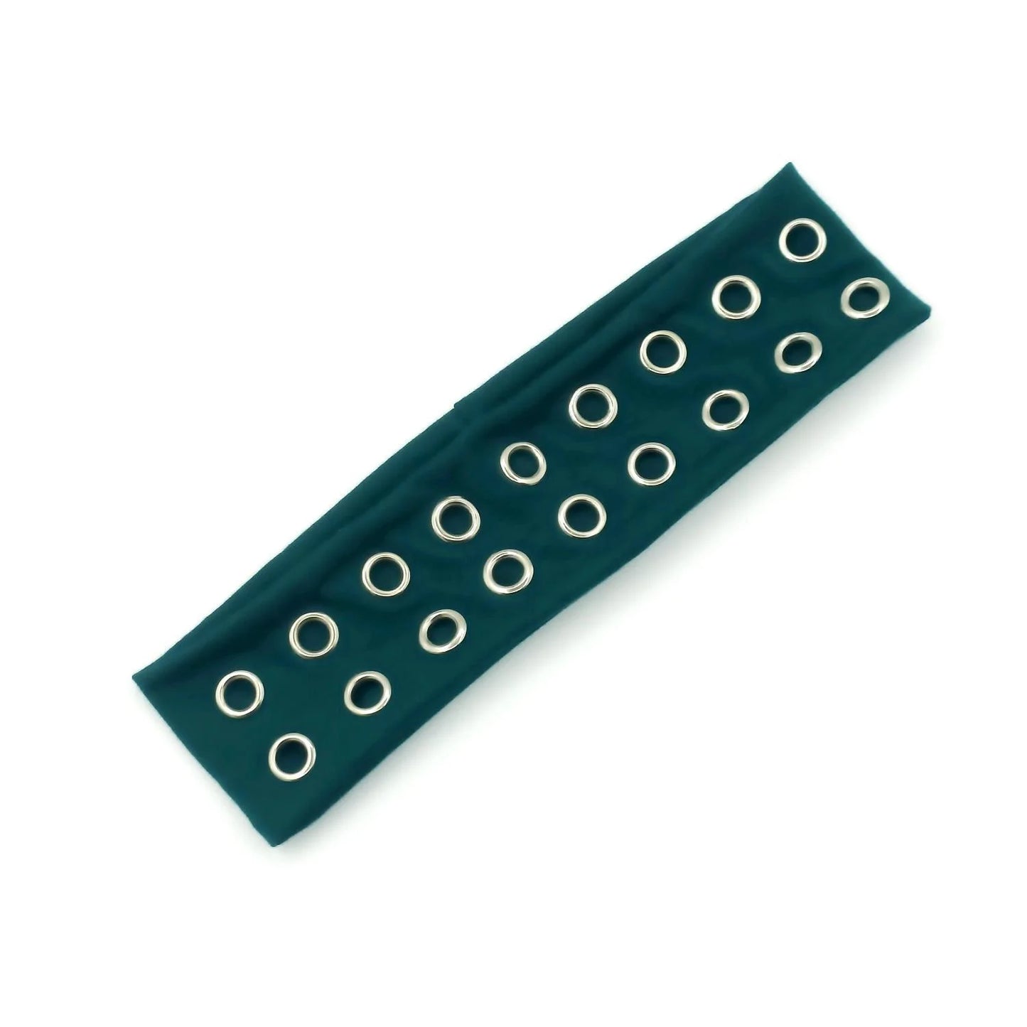 Punk Girl Hollowed Out Eyelets Wide Elastic Headband Stretchy Metal Rock Steampunk for Sports Headbands Hair Accessories - ZOOMNSTORE