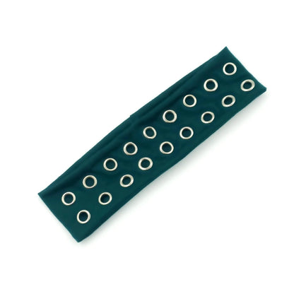 Punk Girl Hollowed Out Eyelets Wide Elastic Headband Stretchy Metal Rock Steampunk for Sports Headbands Hair Accessories - ZOOMNSTORE