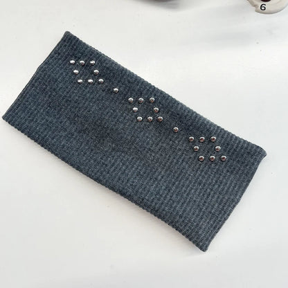 Punk Girl Hollowed Out Eyelets Wide Elastic Headband Stretchy Metal Rock Steampunk for Sports Headbands Hair Accessories - ZOOMNSTORE