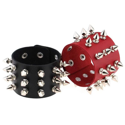 Punk Rock Band Rivet Bracelet Gothic Fashion Men's And Women's Bracelet Style Daily Carnival Valentine's Day Wear Halloween Gift - ZOOMNSTORE