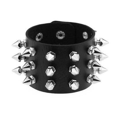 Punk Rock Band Rivet Bracelet Gothic Fashion Men's And Women's Bracelet Style Daily Carnival Valentine's Day Wear Halloween Gift - ZOOMNSTORE