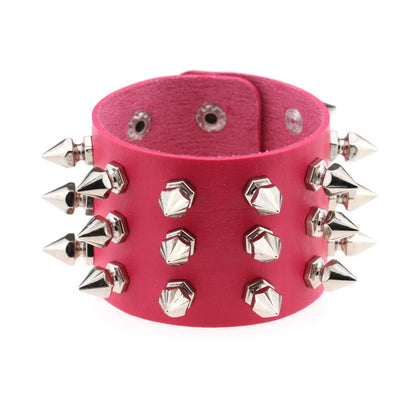 Punk Rock Band Rivet Bracelet Gothic Fashion Men's And Women's Bracelet Style Daily Carnival Valentine's Day Wear Halloween Gift - ZOOMNSTORE