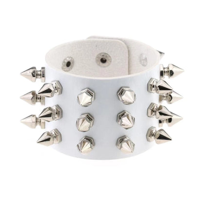 Punk Rock Band Rivet Bracelet Gothic Fashion Men's And Women's Bracelet Style Daily Carnival Valentine's Day Wear Halloween Gift - ZOOMNSTORE