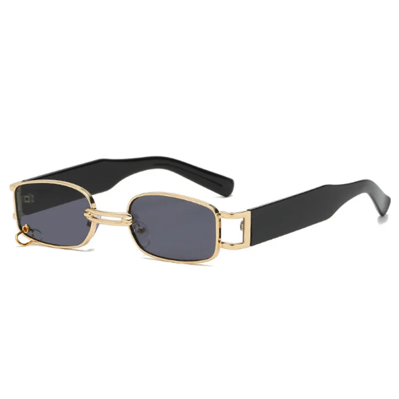 Punk Square Sunglasses - Luxury Small Frame Metal Mirror Oculos De Sol for Women - ZOOMNSTORE